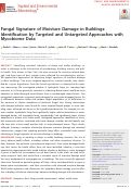 Cover page: Fungal Signature of Moisture Damage in Buildings: Identification by Targeted and Untargeted Approaches with Mycobiome Data