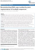 Cover page: Reconstructing DNA copy number by joint segmentation of multiple sequences