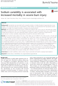 Cover page: Sodium variability is associated with increased mortality in severe burn injury.