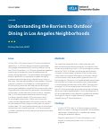 Cover page: Understanding the Barriers to Outdoor Dining in Los Angeles Neighborhoods