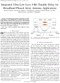 Cover page: Integrated Ultra-Low-Loss 4-Bit Tunable Delay for Broadband Phased Array Antenna Applications