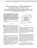 Cover page: Fabrication and Test of LARP Technological Quadrupole Models of TQC Series