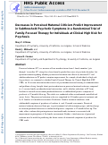 Cover page: Decreases in Perceived Maternal Criticism Predict Improvement in Subthreshold Psychotic Symptoms in a Randomized Trial of Family-Focused Therapy for Individuals at Clinical High Risk for Psychosis