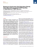 Cover page: Rapamycin Ameliorates Age-Dependent Obesity Associated with Increased mTOR Signaling in Hypothalamic POMC Neurons