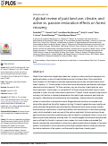 Cover page: A global review of past land use, climate, and active vs. passive restoration effects on forest recovery