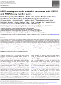 Cover page: HER2 overexpression in urothelial carcinoma with GATA3 and PPARG copy number gains.