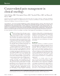 Cover page: Cancer-related pain management in clinical oncology.