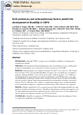 Cover page: Both Pulmonary and Extra-Pulmonary Factors Predict the Development of Disability in Chronic Obstructive Pulmonary Disease