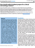 Cover page: How should medical students prepare for a clinical dermatology rotation?