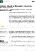 Cover page: Integrating Early-Stage Drug Development with Clinical Networks; Challenges and Opportunities: The City of Hope Developing Experience.