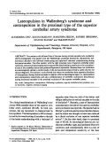 Cover page: Lateropulsion in Wallenberg's syndrome and contrapulsion in the proximal type of the superior cerebellar artery syndrome