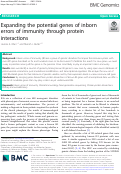 Cover page: Expanding the potential genes of inborn errors of immunity through protein interactions