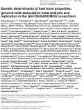 Cover page: Genetic determinants of heel bone properties: genome-wide association meta-analysis and replication in the GEFOS/GENOMOS consortium.