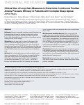 Cover page: Clinical Use of Loop Gain Measures to Determine Continuous Positive Airway Pressure Efficacy in Patients with Complex Sleep Apnea. A Pilot Study