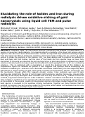 Cover page: Elucidating the Role of Halides and Iron during Radiolysis-Driven Oxidative Etching of Gold Nanocrystals Using Liquid Cell Transmission Electron Microscopy and Pulse Radiolysis