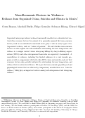 Cover page: Non-economic factors in violence: Evidence from organized crime, suicides and climate in Mexico