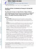 Cover page: Benefits and Risks of Antiretroviral Therapy for Perinatal HIV Prevention