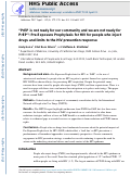 Cover page: ‘PrEP is not ready for our community, and our community is not ready for PrEP’: pre‐exposure prophylaxis for HIV for people who inject drugs and limits to the HIV prevention response