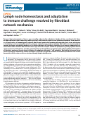 Cover page: Lymph node homeostasis and adaptation to immune challenge resolved by fibroblast network mechanics