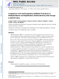 Cover page: Comparison of acute respiratory epithelial toxicity for 4-Methylimidazole and naphthalene administered by oral gavage in B6C3F1 mice