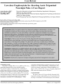 Cover page: Low-dose Fosphenytoin for Aborting Acute Trigeminal Neuralgia Pain: A Case Report