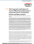 Cover page: The Prognostic Implications of Tumor Infiltrating Lymphocytes in Colorectal Cancer: A Systematic Review and Meta-Analysis.