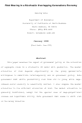 Cover page: Risk Sharing in a Stochastic Overlapping Generations Economy