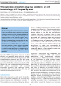 Cover page: Telangiectasia macularis eruptiva perstans: an old terminology, still frequently used