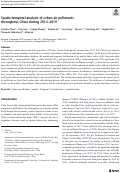 Cover page: Spatio-temporal analysis of urban air pollutants throughout China during 2014–2019