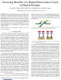 Cover page: Assessing Benefits of a Buried Interconnect Layer in Digital Designs