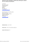 Cover page: Pedestrian Volume Modeling for Traffic Safety and Exposure Analysis: