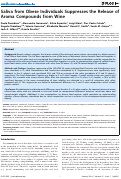 Cover page: Saliva from Obese Individuals Suppresses the Release of Aroma Compounds from Wine