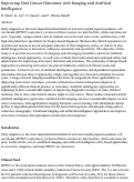 Cover page: Improving Oral Cancer Outcomes with Imaging and Artificial Intelligence