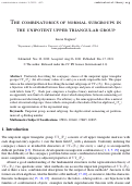 Cover page: The combinatorics of normal subgroups in the unipotent upper triangular group