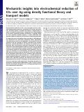 Cover page: Mechanistic insights into electrochemical reduction of CO2 over Ag using density functional theory and transport models