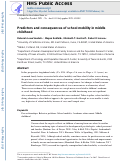 Cover page: Predictors and consequences of school mobility in middle childhood.