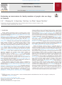 Cover page: Evaluating an intervention for family members of people who use drugs in Vietnam