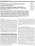 Cover page: Current evidence allows multiple models for the peopling of the Americas