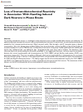 Cover page: Loss of Immunohistochemical Reactivity in Association With Handling-Induced Dark Neurons in Mouse Brains