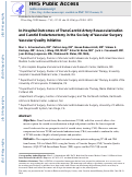 Cover page: In-hospital outcomes of transcarotid artery revascularization and carotid endarterectomy in the Society for Vascular Surgery Vascular Quality Initiative