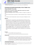 Cover page: Estimating the Health-Related Quality of Life of Twitter Users Using Semantic Processing