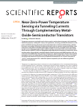 Cover page: Near-Zero-Power Temperature Sensing via Tunneling Currents Through Complementary Metal-Oxide-Semiconductor Transistors