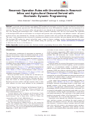 Cover page: Reservoir Operation Rules with Uncertainties in Reservoir Inflow and Agricultural Demand Derived with Stochastic Dynamic Programming