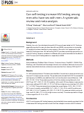 Cover page: Can self-testing increase HIV testing among men who have sex with men: A systematic review and meta-analysis