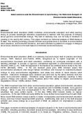 Cover page: Adult Learners and the Environment in the Last Century:  An Historical Analysis of Environmental Adult Education Literature