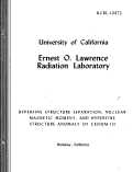 Cover page: ELECTRONIC ENERGY LEVELS OF THE f ELECTRON ELEMENTS