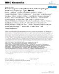 Cover page: Genome sequence and rapid evolution of the rice pathogen Xanthomonas oryzae pv. oryzae PXO99A.