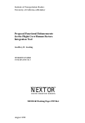 Cover page: Proposed Functional Enhancements For The Flight Crew Human Factors Integration Tool