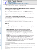 Cover page: A Prospective Comparison of Frailty Scores and Fall Prediction in Acutely Injured Older Adults