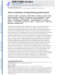 Cover page: Ethical considerations in global HIV phylogenetic research